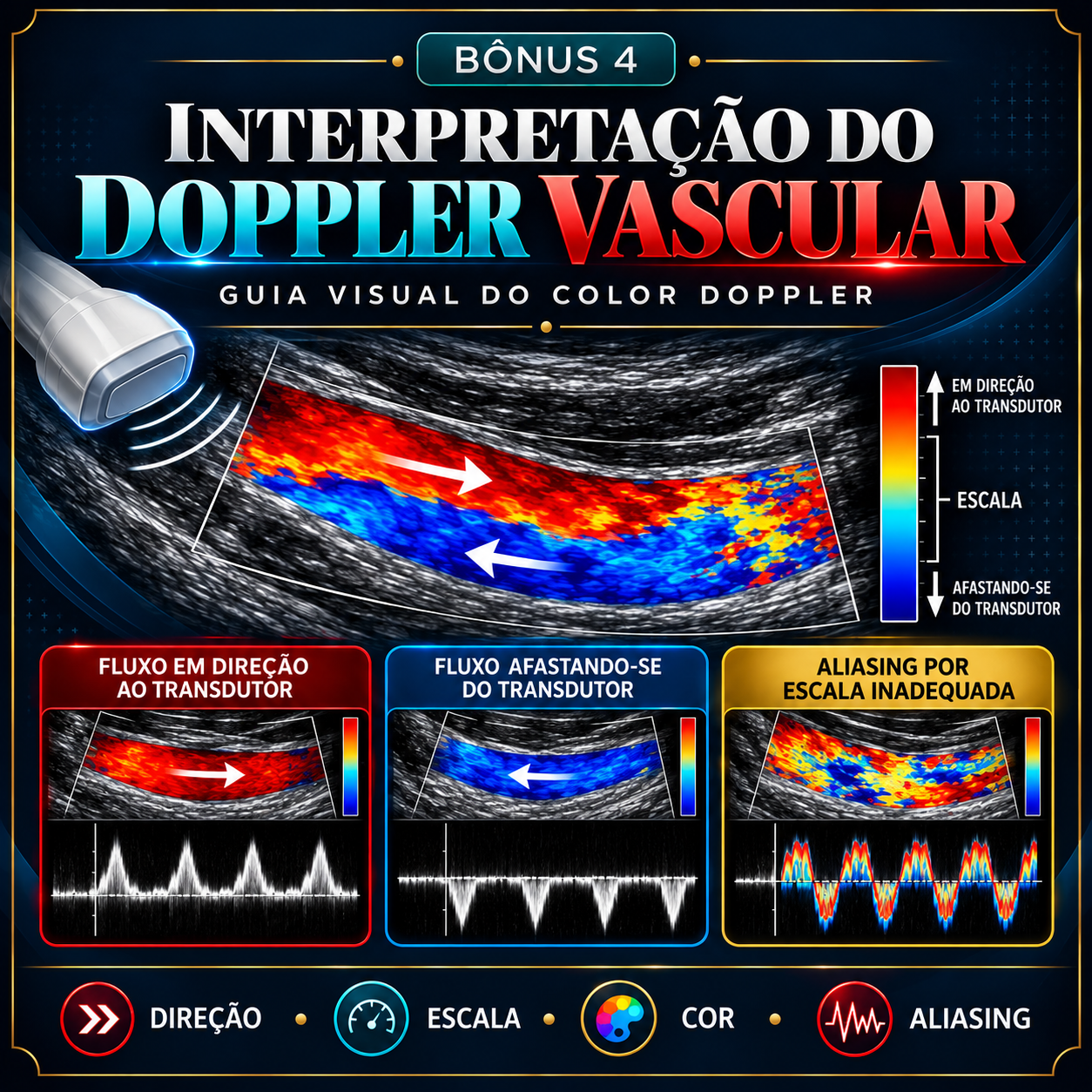 Guia visual do Color Doppler